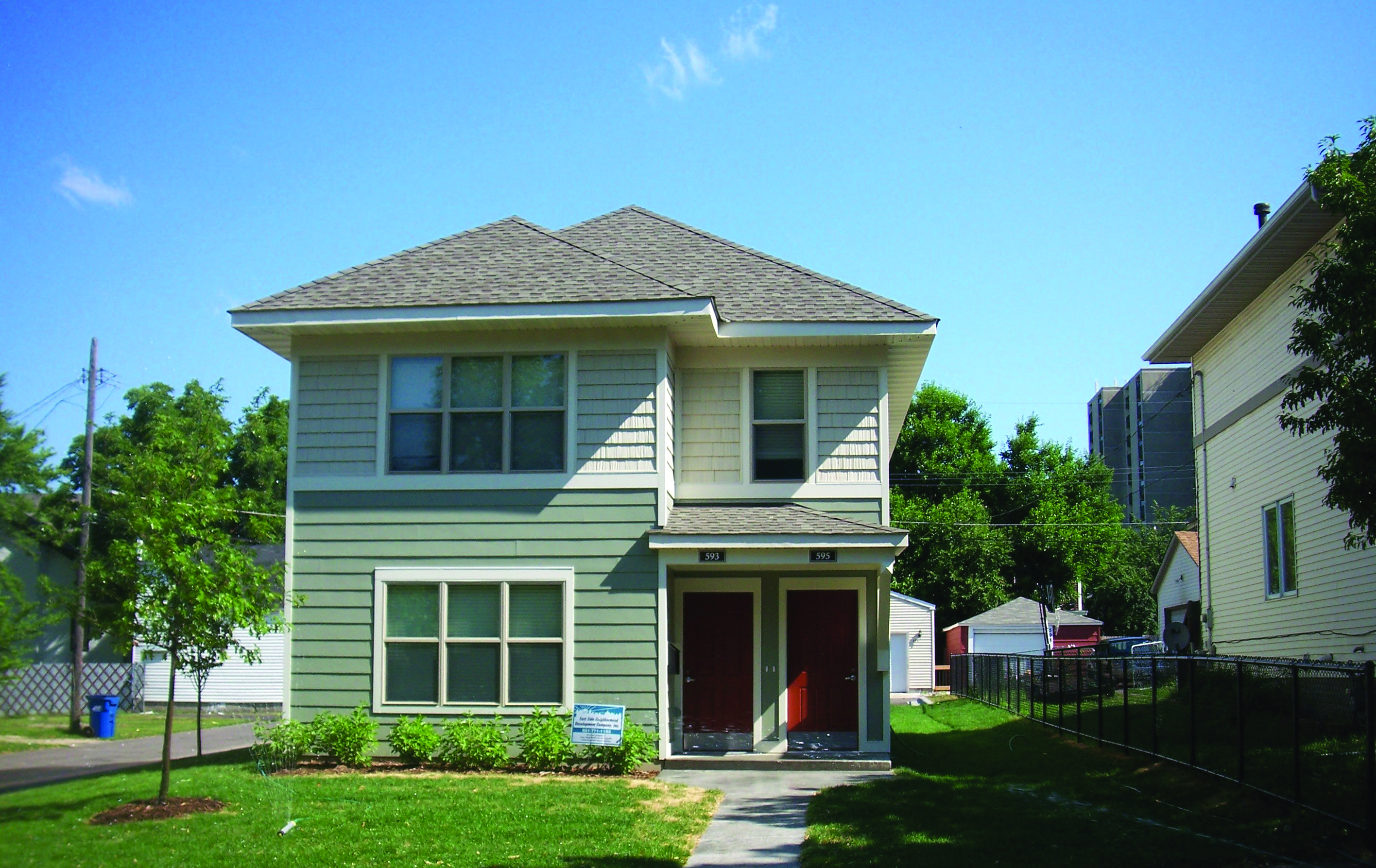 green stacked duplex