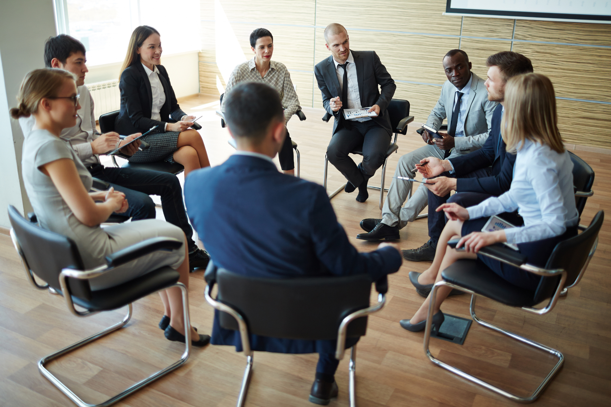 people sitting in a circle