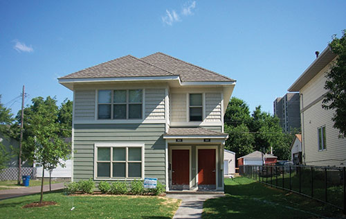 green stacked duplex